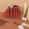 12 Cream Makeup Brush Set Eyeshadow Brush Concealer Brush Blush Brush Foundation view 2