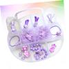 minkissy 1 Set Stylish Kids Hair Accessories Creative Kids Headwear Purple Bear Princess Bracelet for Girls for Birthday Christmas New Year view 3
