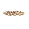 Faship Champagne Premium Rhinestone Crystal Floral Small Hair Barrette Clip view 1