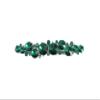 Faship Green Premium Rhinestone Crystal Floral Small Hair Barrette Clip view 1