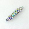 Faship AB Premium Rhinestone Crystal Floral Small Hair Barrette Clip view 3