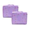 2PCS Toiletry Bag, Portable Makeup Organizer Toiletry Bag Purple Oxford Fabric Portable Multifunction Stylish Large Capacity Travel Toiletry Bag for Cosmetics Women/462 view 1