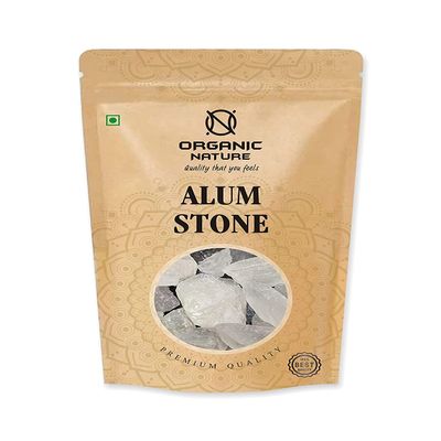 ECH Green Velly Indian Organic Nature Alum Stone (Fitkari) 200 gm|Crystal White Stone| White Phitkari Stone Crystal