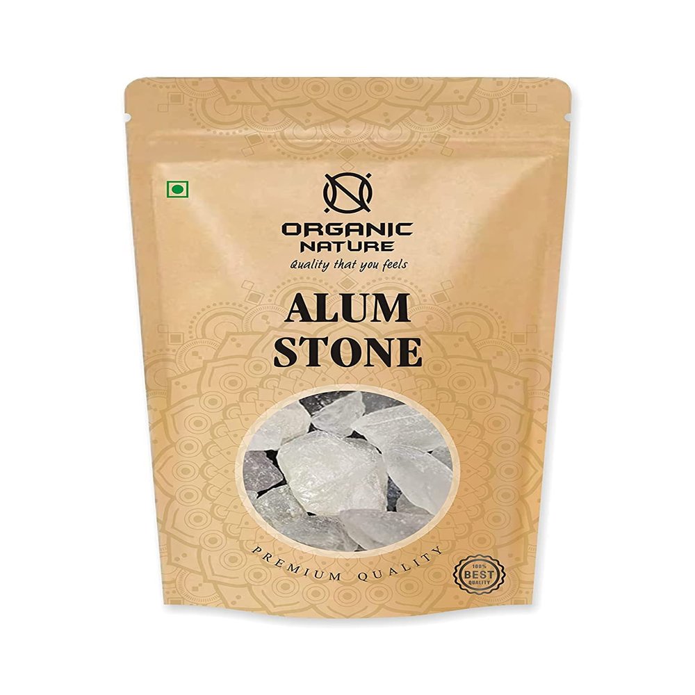ECH Green Velly Indian Organic Nature Alum Stone (Fitkari) 200 gm|Crystal White Stone| White Phitkari Stone Crystal