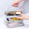Double Layer Clear Cosmetic Bag, Large Makeup Bag Portable Travel Makeup Handbag Organizer Transparent Toiletry Bag for Men Women/536 (Color : Pink) view 4
