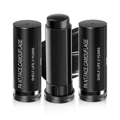 CAHIUYOA 3 Pcs Eye Black Stick for Sports Eye Black Football/Baseball/Softball,EyeBlack Face Body Paint Stick Athletes Sports Clown Black Makeup Halloween Cosplay
