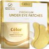 CLOR Under Eye Patches Premium - Golden Under Eye Mask Enriched with Hyaluronic Acid, Caffeine, Tea Tree & Collagen, under eye Patches for Women & Men (7 Pairs) view 1