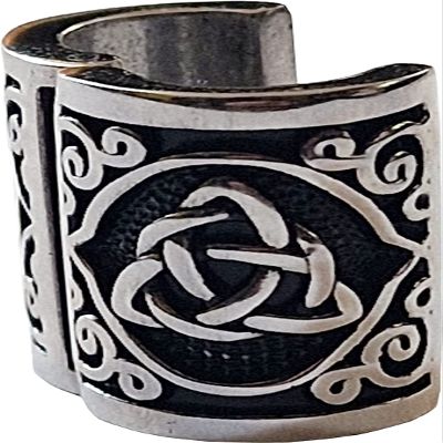 Hair Beads Opener, Viking Beard Bead 316L Steel Silver Stainless Steel Large Runes