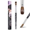 Shine Chance Acrylic Nail Art Brush Size 10, 100% Pure Kolinsky Hair Oval for Application, Professional Extension Manicure Tool Striping Drawing Pen DIY Home Salon, Black, 1.0 Count view 1