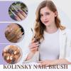 Shine Chance Acrylic Nail Art Brush Size 14, 100% Pure Kolinsky Hair Oval for Application, Professional Extension Manicure Tool Striping Drawing Pen DIY Home Salon, Black, 1.0 Count view 2