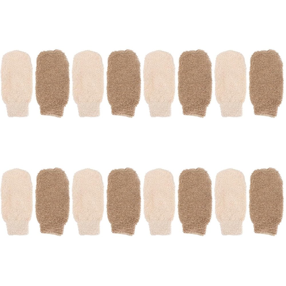 16 Pcs Bath Gloves Body Towels Body Scrub Mitt Body Srub Spa Massage Mitt Loofah Scrub Loofah Sponge Shower Exfoliating Bath Gloves Back Rub Gloves Rubbing Bath Gloves Mittens Bath