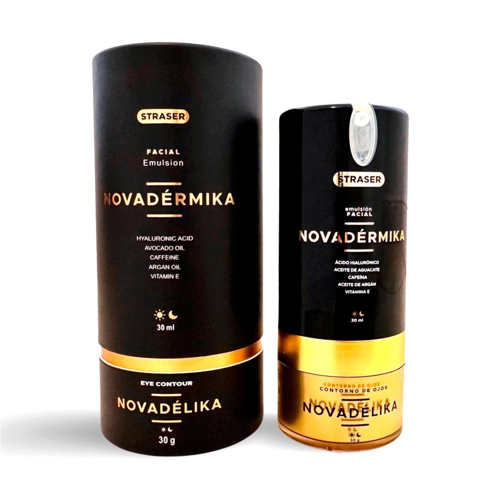 STRASER - Novadrmika & Novadlika 2in1. Facial Emulsion and Eye Contour - Nourishes, Hydrates, Rejuvenates and leave your Skin with a Radiant Glow - Anti-aging - Cactus Blossom Fragrance.