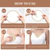 4 Pcs Castor Oil Pack Wrap for Breast, Reusable Organic Castor Oil Wrap Kit with 2 Laundry Bag, Soft Castor Oil Breast Pads Nursing Pads (Oil Not Included), for Detox and Insomnia, 9in (White+Khaki) view 3