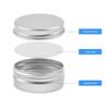 2oz Aluminum Empty Storage Screw-top Tin Jars with Lids, 75PCS Round Candle Cans, Refillable Cosmetic Containers for Lip Balm, Shea Butter, Salves, Silver view 4