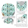2pcs Working Caps with Buttons, French Bulldog Head Long Hair Scrub Hats Ponytail Holder for Women view 4