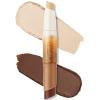 FOCALLURE 2 in 1 Cream Bronzer and Highlighter Stick,Non-greasy & Non-drying Contour Pencil,Easy to Create a Natural Matte Finishing,Long Lasting & Waterproof Face Brighten Make up Pen,MELTED BUTTER view 1