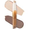 FOCALLURE 2 in 1 Cream Bronzer and Highlighter Stick,Non-greasy & Non-drying Contour Pencil,Easy to Create a Natural Matte Finishing,Long Lasting & Waterproof Face Brighten Make up Pen,CUSTARD SAUCE view 1