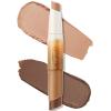 FOCALLURE 2 in 1 Cream Bronzer and Highlighter Stick,Non-greasy & Non-drying Contour Pencil,Easy to Create a Natural Matte Finishing,Long Lasting & Waterproof Face Brighten Make up Pen,MOCHA CHIFFON view 1