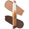 FOCALLURE 2 in 1 Cream Bronzer and Highlighter Stick,Non-greasy & Non-drying Contour Pencil,Easy to Create a Natural Matte Finishing,Long Lasting & Waterproof Face Brighten Make up Pen,SILKY CHOCOLATE view 1