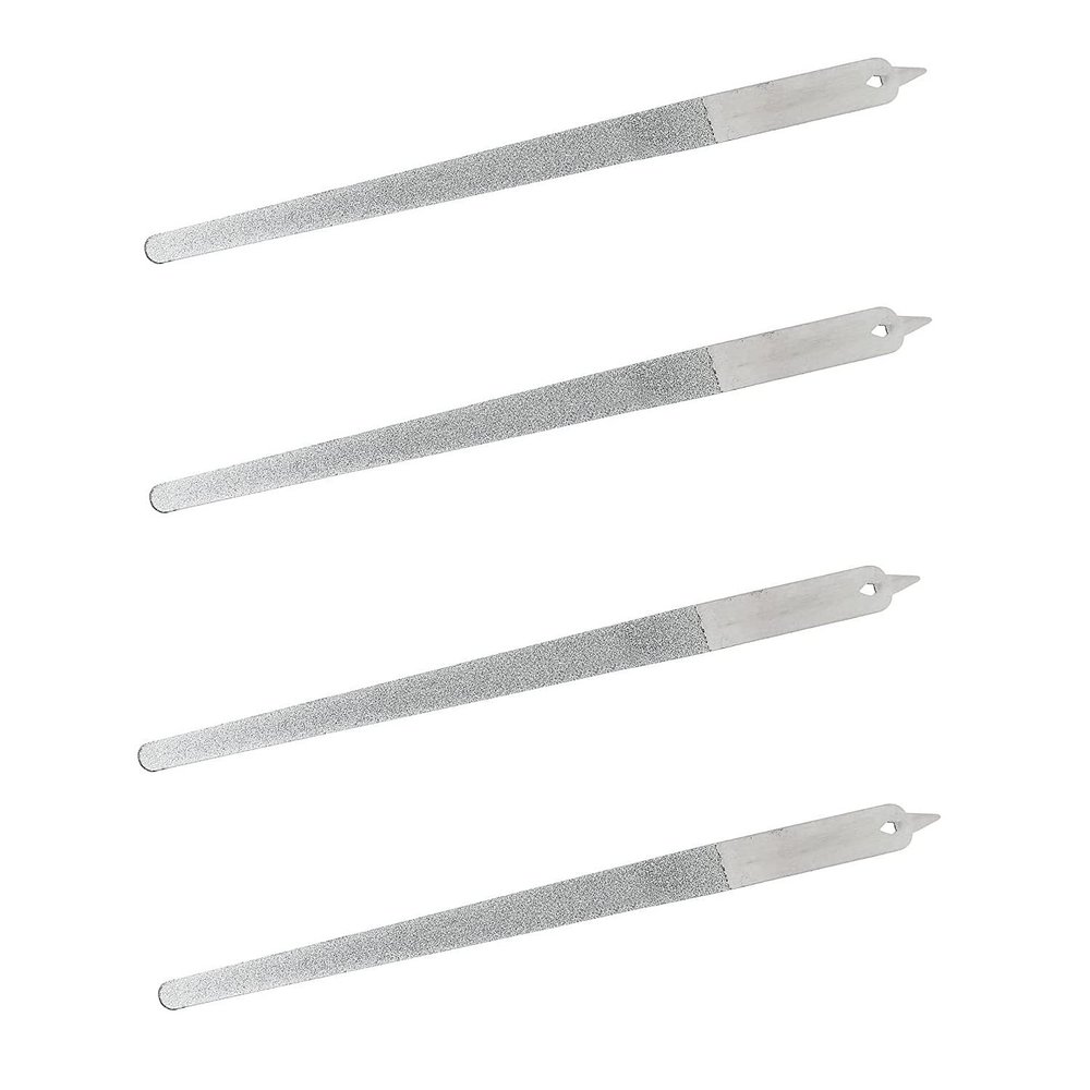 4PC 8 Diamond Dust Nail File - Stainless Steel Nail Dresser Nail Buffering Files - 9 Inch