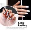 Beetles Chrome Nail Powder, Mirror Effect Premium Salon Nail Glitter Manicure Pigments, 0.04oz/1g with 2 Pcs 15ml Black White Colors Gel Polish Set view 4