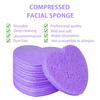 50 - Count Flower Compressed Facial Sponges + 50 - Count Heart Shape Face Sponge for Face Cleansing + 40 - Count Elliptical Shape Daily Spa Sponge, Purple view 2