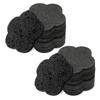 100-Count Facial Sponges Compressed Facial Sponges Natural Facial Cleansing Sponges Pads Cute Flower Shape Exfoliating Sponges for Cleansing Reusable,Best Makeup Gift, Black view 1