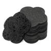 50-Count Facial Sponges Compressed Facial Sponges Natural Facial Cleansing Sponges Pads Cute Flower Shape Exfoliating Sponges for Cleansing Reusable,Best Makeup Gift, Black view 1