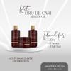 AMAZONICA BELEZA Oro de Cari Kit, Intensive Hydration for Dry Hair with Argan Oil and Vitamin E, Shampoo, Conditioner and Mask, Professional Line, 10 Oz view 2