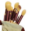 13 PCs purpleflower holly leaf makeup brush set portable soft hair blush brush eye shadow brush full set of beauty tools view 3