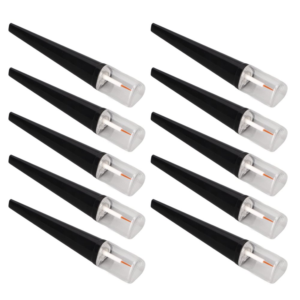 10pcs Eyelash Liquid Bottle, Empty Refillable Plastic Clear Bottle Container Eyelashes Tube, Bottle with Wand Applicators, Eye Gloss Liquid Tube Bottle