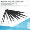 9 PCS Tweezers Set, High Stainless Steel Tips Tweezer Set with Different Tip Shapes, Does Not Curl Easily, Ergonomic Cell Phone Repair Tool for Cell Phone Repair view 4