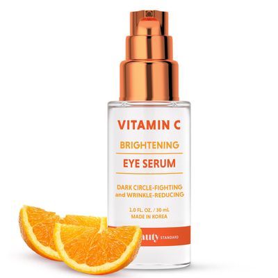 The Beauty Standard Vitamin C Under Eye Serum - Anti-Aging, Reduces Puffiness, Dark Circles & Wrinkles, Hydrating - Dermatologist Tested, Korean Skin Care - 1 oz / 30 ml