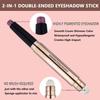 2 in 1 brown Eyeshadow stick and Sponge Makeup Brush, Smooth Cream Shimmer Shadow Pencil Long Lasting Waterproof Eye Shadow Highlighter Stick Makeup , Hypoallergenic Eyeshadow, Highlighter Eye Liner view 2