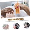 minkissy 6pcs Natural Nail Cleaner Brushes Double-sided Fingernail Scrub Tools for Dust Removal Portable Comfortable Nail Cleaning Kit for Use view 2