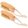 minkissy 6pcs Natural Nail Cleaner Brushes Double-sided Fingernail Scrub Tools for Dust Removal Portable Comfortable Nail Cleaning Kit for Use view 3