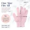 MainBasics Deep Exfoliating Bath Gloves - Heavy-Textured Nylon Shower Scrub for Dead Skin Removal - Machine Washable (1 Pair, Soft Pink) view 4