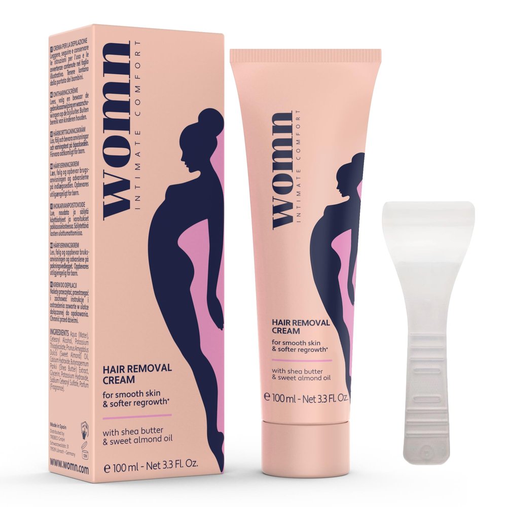 womn Intimate Comfort HAIR REMOVAL CREAM for bikini area & underarms. Smooth skin, no razor bumps or cuts. 3.3 Fl. Oz.