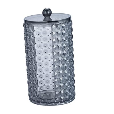 Cabilock Pad Swab Holder Dispenser Makeup Brush Storage Container Lid Apothecary Jars Bathroom Vanity Organizer Swab Box Pads Balls Floss Picks Cosmetics Storage