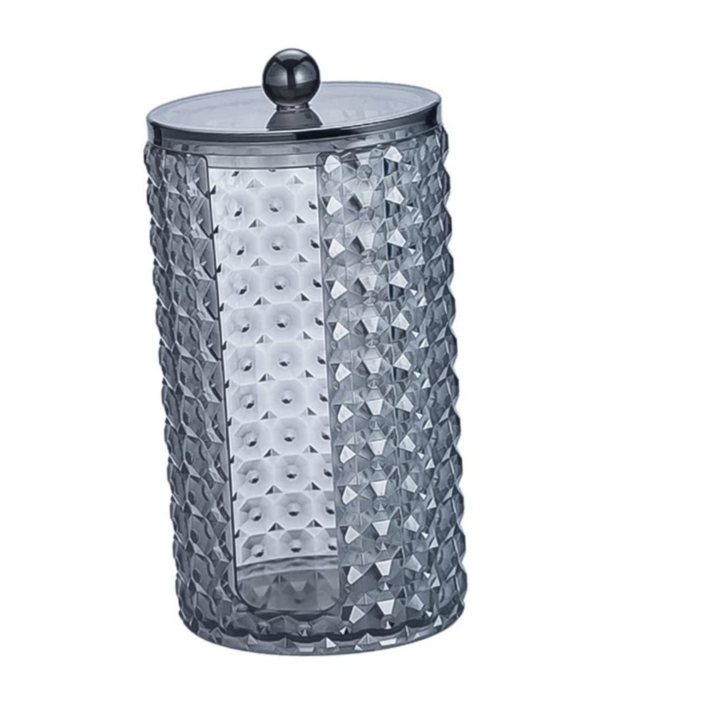 Cabilock Pad Swab Holder Dispenser Makeup Brush Storage Container Lid Apothecary Jars Bathroom Vanity Organizer Swab Box Pads Balls Floss Picks Cosmetics Storage