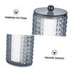 Cabilock Pad Swab Holder Dispenser Makeup Brush Storage Container Lid Apothecary Jars Bathroom Vanity Organizer Swab Box Pads Balls Floss Picks Cosmetics Storage view 3