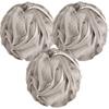 MainBasics Bath Shower Loofah Sponge Pouf Body Scrubber Exfoliator Body Wash Sponge (Set of 3, Totally Taupe) view 1