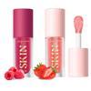 2Pack Big Brush Head Hydrating Lip Glow Oil Plumping Lip Tint, Hydrating Lip Gloss Tinted Lip Balm Transparent Lip Care, Long Lasting Nourishing Non-sticky Fresh Texture (Strawberry + Raspberry) view 1