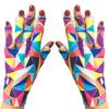 ManiGlovz - The Original UPF 50+ UV/LED Protective Gloves for Gel Manicures, Sun Protection Fingerless Gloves-Shield Skin from The Sun and Nail Lamp-Kaleidoscope Print view 1
