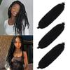 Springy Afro Twist Hair 24 Inch Black 3 Packs Marley Hair Pre Fluffed Spring Twist Hair Twisted Up Cuban Twist Hair Pre separated Kinky Twist Braiding Hair For Women (24Inch,1B) view 1