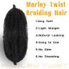 Springy Afro Twist Hair 24 Inch Black 3 Packs Marley Hair Pre Fluffed Spring Twist Hair Twisted Up Cuban Twist Hair Pre separated Kinky Twist Braiding Hair For Women (24Inch,1B) view 3