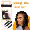 Springy Afro Twist Hair 24 Inch Black 3 Packs Marley Hair Pre Fluffed Spring Twist Hair Twisted Up Cuban Twist Hair Pre separated Kinky Twist Braiding Hair For Women (24Inch,1B) view 4