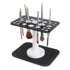 DODAMOUR Makeup Brushes Drying Rack with Silicone Mat, 26 Holes Acrylic Brush Holder Stand Tree Tray, Adjustable Makeup Brush Holder view 1