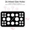 DODAMOUR Makeup Brushes Drying Rack with Silicone Mat, 26 Holes Acrylic Brush Holder Stand Tree Tray, Adjustable Makeup Brush Holder view 2