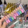 FRUJCDKI Real Gel Handmade Colorful Crocodile Pattern Cherry Rhinestone Press on Nails Gems Coffin Fake Nails with Designs Glossy False Nails for Women and Girls (Colorful Crocodile-S) view 3